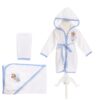 Set baita pentru bebelusi, 3 piese, halat, prosop si manusa, brodat cu ingeras, Recostore, REC1840 - imagine 7