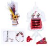 Set complet traditional pentru botez compus din 13 piese, costum popular, lumanare cu tarancuta si trusou brodat cu tarancuta format din 7 piese, REC1600 - imagine 9