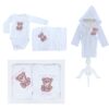 Set pentru prima baita cu nasii, halat, prosop si body, Ursulet, Recostore®,REC2540 - imagine 6