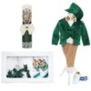 Set trusou complet pentru botez de Baieti, Verde, model Safari, 14 piese, Costum, Lumanare cu Safari, trusou brodat si pantofiori, Recostore®, REC2562 - imagine 10