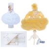 Set trusou complet pentru botez de fete, lumanare alba cu bebe printesa, rochita galbena, trusou "Cu mult drag de la nasi" si pantofiori, 11 piese, Recostore, REC1774 - imagine 9