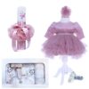 Set trusou complet pentru botez de fete, lumanare roz pudrat cu Pisicuta Aristocrata, rochita roz pudrat, trusou cu Pisicuta Aristocrata si pantofiori, 12 piese, Recostore, REC1796 - imagine 9