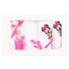 Trusou botez brodat cu Minnie Mouse, alb-ciclame, 7 piese, Recostore, REC1767 - imagine 4
