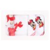 Trusou botez brodat cu Minnie Mouse, alb-rosu, 7 piese, Recostore, REC1766 - imagine 4