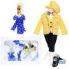 Trusou complet pentru botez baieti, costum galben, trusou brodat cu Winnie The Pooh, lumanare cu Winnie The Pooh si pantofiori, albastru electric-galben, 14 piese, Recostore®, REC2134 - imagine 13