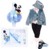 Trusou complet pentru botez baieti, sacou bleu din catifea, trusou cu Mickey Mouse, lumanare cu Mickey Mouse de plus si pantofiori, bleu, 13 piese, Recostore®, REC2121 - imagine 14