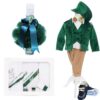 Trusou complet pentru botez baieti, sacou verde din catifea, trusou cu ingeras, lumanare glob " Radacini si aripi de la parinti", pantofiori, verde, 13 piese, Recostore®, REC2123 - imagine 14