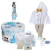 Trusou complet pentru botez de baieti personalizat cu Mickey Mouse, lumanare cu Mickey Mouse, costum alb-crem si pantofiori albi, 15 piese, Recostore®, REC2740 - imagine 12