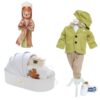 Trusou complet pentru botez de baieti personalizat cu Regele Leu, lumanare cu Leu, costum verde olive, 15 piese, Recostore®, REC2741 - imagine 10