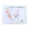Trusou cu ursulet pentru botez fete, 6 piese, roz pudrat, Recostore®, REC2186 - imagine 4