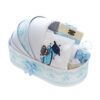 Trusou tip landou pentru botez de baieti, Model brodat cu Ursuletul aviator, bleu, 8 piese,  Recostore®, REC5005/1 - imagine 8