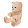 Ursulet de plus cu fular, 15 cm, bej, Recostore, REC2070 - imagine 4