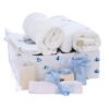 Trusou pentru botez de baieti, 8 piese, Model Tip Ursulet, bleu deschis, Recostore®, REC3083 - imagine 4