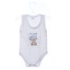 Set prima baita dupa botez cu nasii, body, prosop si saculet cu mirodenii, Model cu Ursulet, REC3089 - imagine 3