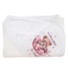 Set prima baita dupa botez cu nasii, body, prosop si saculet cu mirodenii, Model cu Ursulet, REC3101 - imagine 4