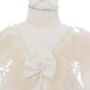 Rochie alba, pentru botez, 2 piese, rochie si bentita, REC3062 - imagine 4