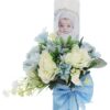 Trusou botez baieti, complet, Mathias, Bleu, 15 piese, REC3118 - imagine 2