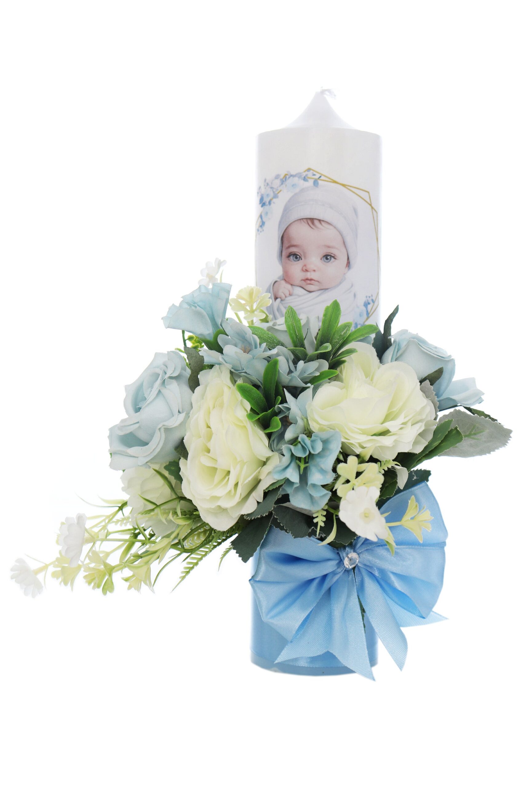 Trusou botez baieti, complet, Mathias, Bleu, 15 piese, REC3118 - imagine 2