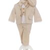 Trusou botez baieti, complet echipat, model ingeras Andrew, Crem, REC3123 - imagine 2
