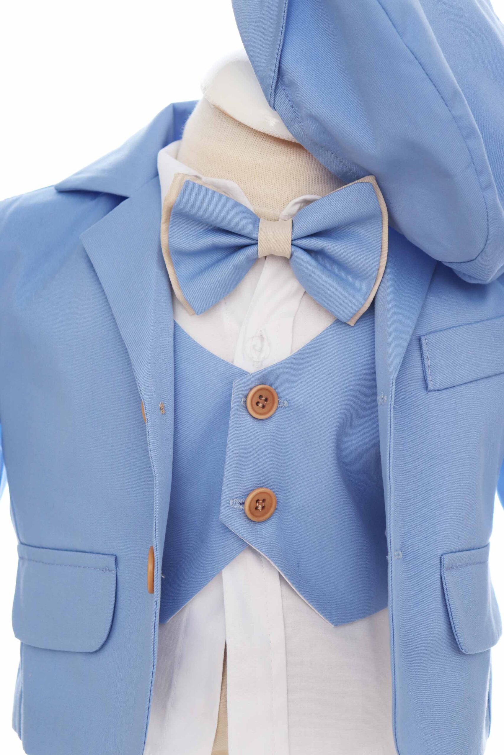 Trusou botez baieti, complet, Mathias, Bleu, 15 piese, REC3118 - imagine 7