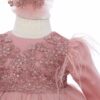 Trusou botez fete, model cu Ursulet, culoare Roz Pudra, Trusou, Rochie si Lumanare, REC3247 - imagine 4