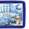 Tava mot aniversare 1 an la baieti, Ursulet aviator, catifea albastru electric, 7 piese, 34x25 cm, REC5011/9 - imagine 3