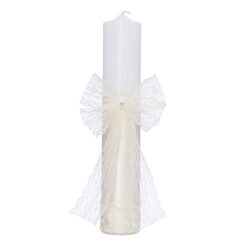 Lumanare ivoire pentru botez, 30x5.5 cm, REC5004/23