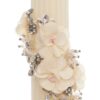 Lumanare botez cu detalii florale, 35x6 cm, REC5001/17 - imagine 2