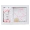 Set trusou botez cu inimioara roz, lumanare si trusou, 8 piese, REC5013/19 - imagine 2