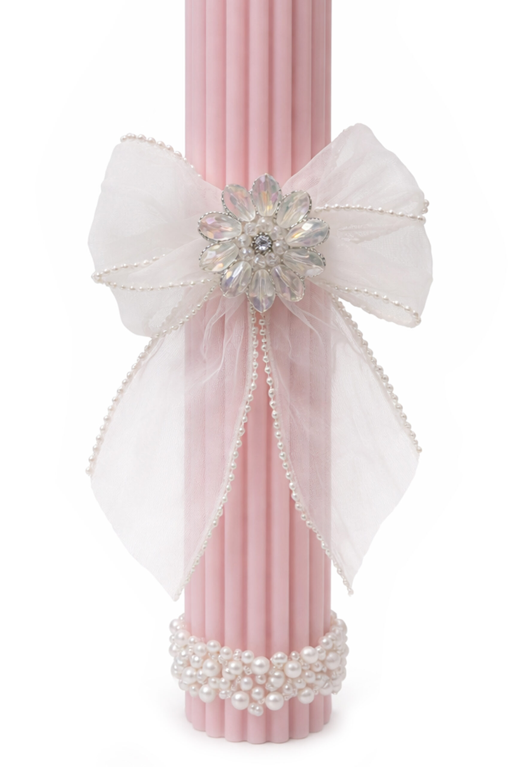 Lumanare deosebita pentru botez fetita, 35x6 cm, Recostore®, REC5001/49 - imagine 4