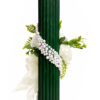 Lumanare botez cu flori artificiale, 35x6 cm, Recostore®, REC5001/53 - imagine 4