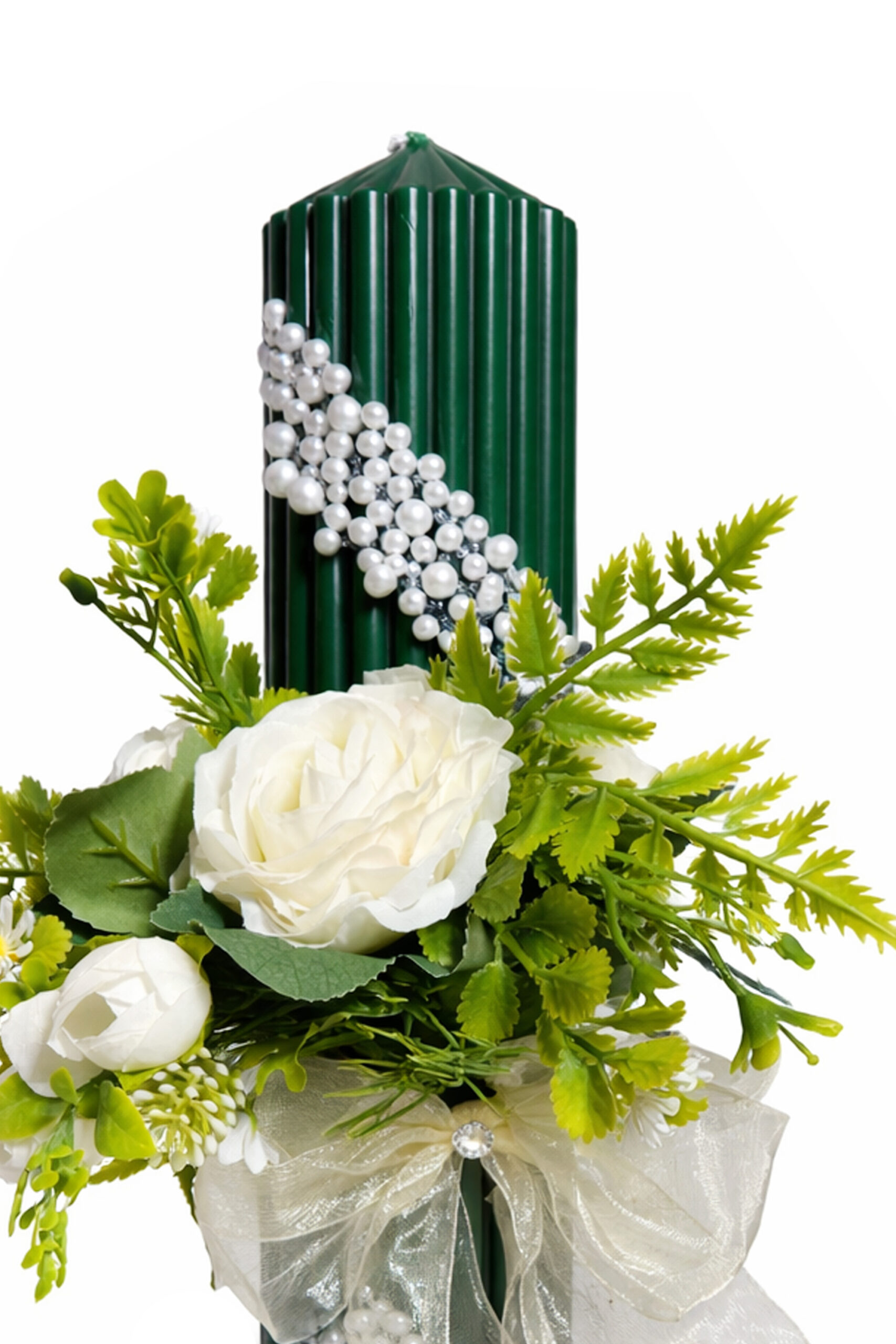 Lumanari elegante pentru nunta/cununie, set 2 lumanari, Recostore®, REC5001/58 - imagine 3