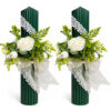 Lumanari elegante pentru nunta/cununie, set 2 lumanari, Recostore®, REC5001/58