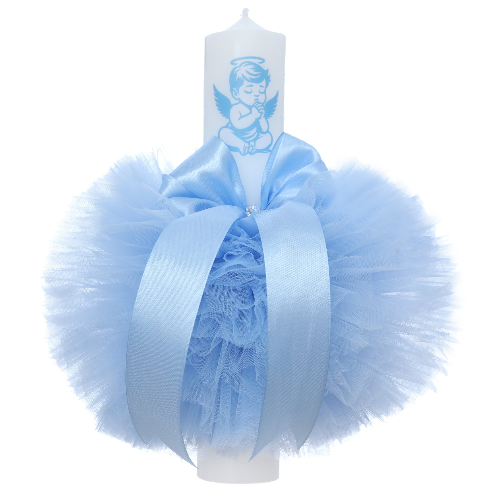 Set trusou botez cu ingeras bleu, 14 piese, REC3389 - imagine 8