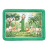 Set tava mot baiat, aniversare 1 an, model safari, catifea verde, 10 piese, REC5011/49 - imagine 4