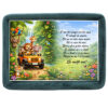 Set tava mot baiat, aniversare 1 an, model safari, catifea verde inchis, 10 piese, REC5011/51 - imagine 4