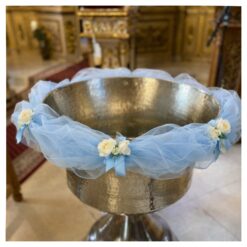 Decor cristelnita, tull bleu cu flori albe, 3M, Recostore®,  REC5014/4