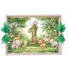 Tava pentru taiere mot, model cu Jungla, Verde, 10 piese, 35x20 cm, REC1967/372 - imagine 2