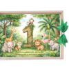 Tava pentru taiere mot, model cu Jungla, Verde, 10 piese, 35x20 cm, REC1967/372 - imagine 3