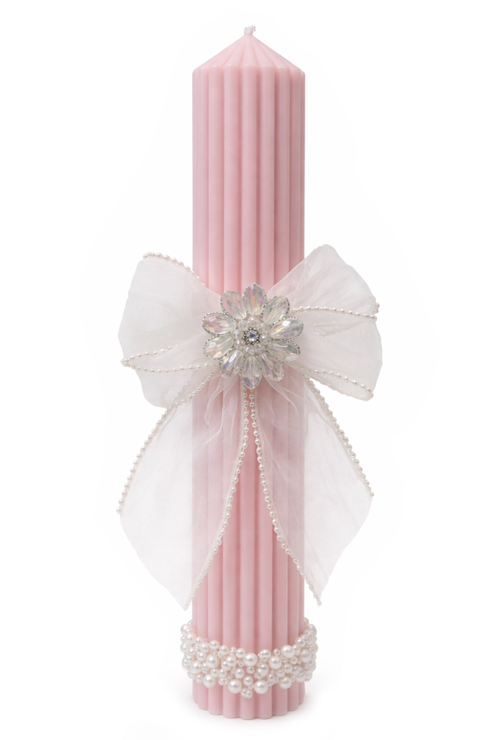Trusou elegant pentru botez fete, roz pudrat, 13 piese, REC3399 - imagine 11