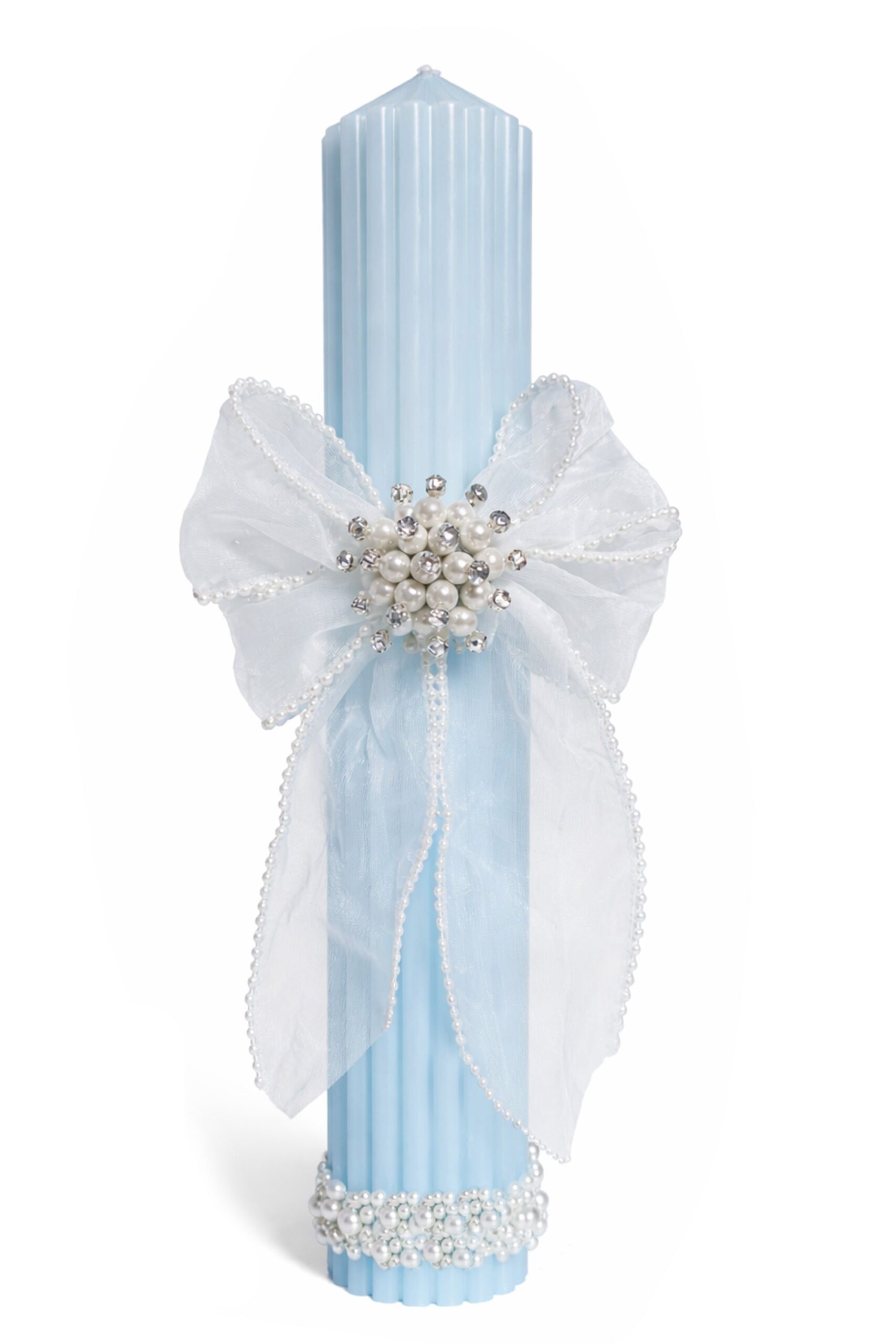 Set trusou elegant pentru botez baietel, bleu, 16 piese, REC3396 - imagine 5
