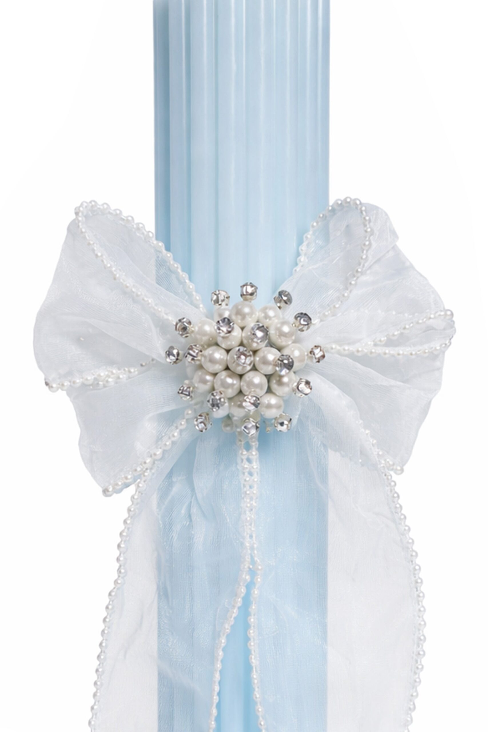 Set trusou elegant pentru botez baietel, bleu, 16 piese, REC3396 - imagine 4