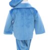 Costum din catifea pentru botez, 5 piese, bleu, REC3406 - imagine 4