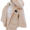Costum din catifea pentru botez, 5 piese, crem, REC3407 - imagine 3