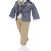 Costum elegant pentru botez, 5 piese, gri-crem, REC3411 - imagine 3
