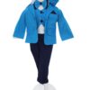 Costum elegant pentru botez, 5 piese,  turcoaz, REC3413
