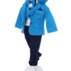 Costum elegant pentru botez, 5 piese,  turcoaz, REC3413 - imagine 3