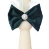 Lumanare botez cu papion verde, lumanare tip clepsidra, 26x6 cm, Recostore®, REC5007/1