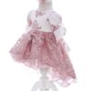 Trusou elegant pentru botez fete, roz pudrat, 13 piese, REC3399 - imagine 7