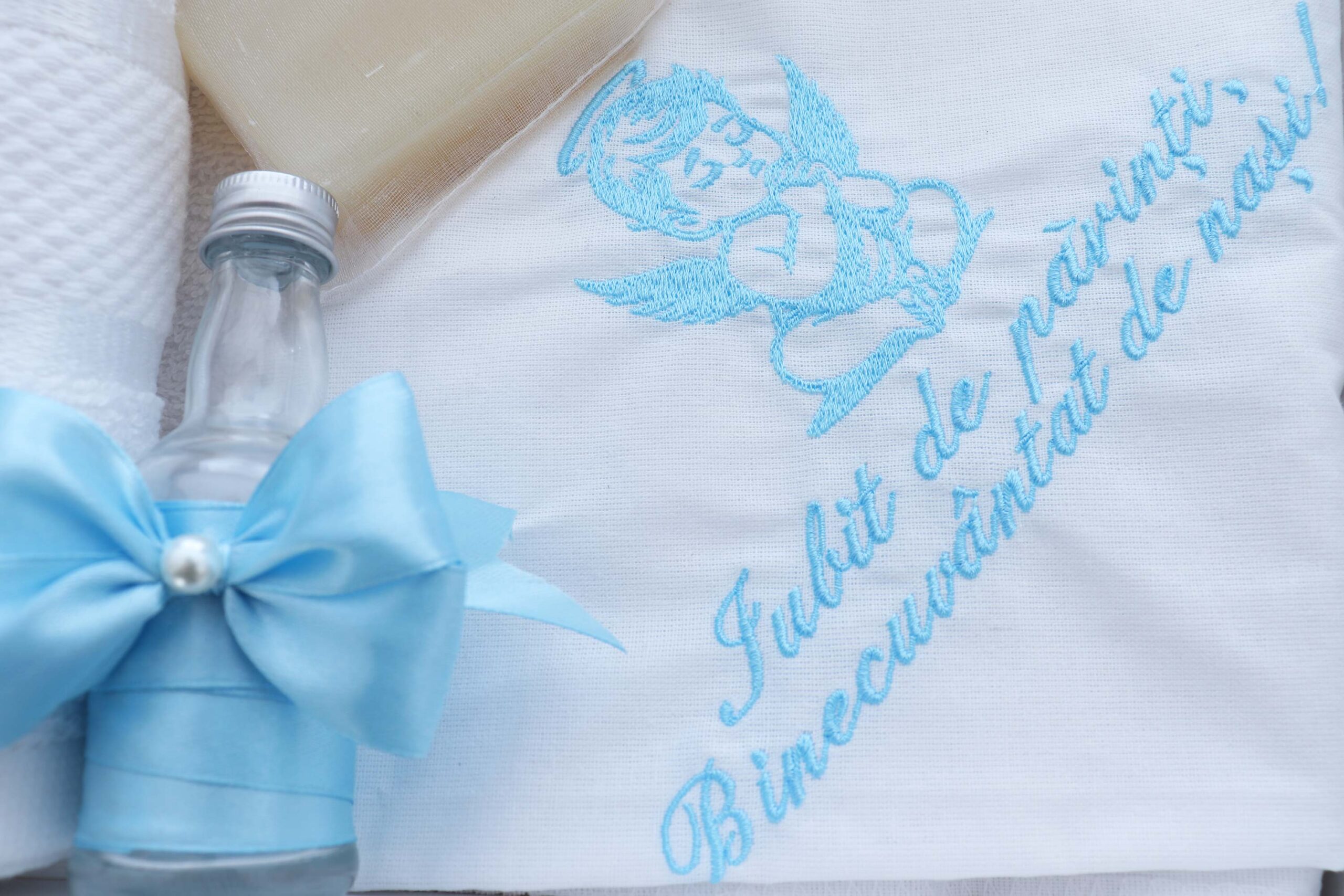 Set trusou botez cu ingeras bleu, 14 piese, REC3401 - imagine 10